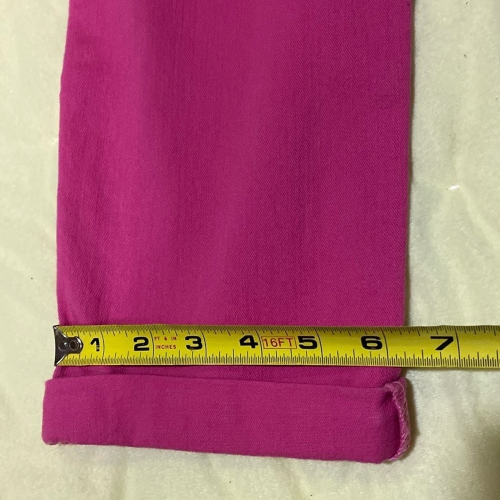 Nine West Vintage Boho Size 6 Denim Magenta Capris Chic & Trendy - Picture 8 of 14